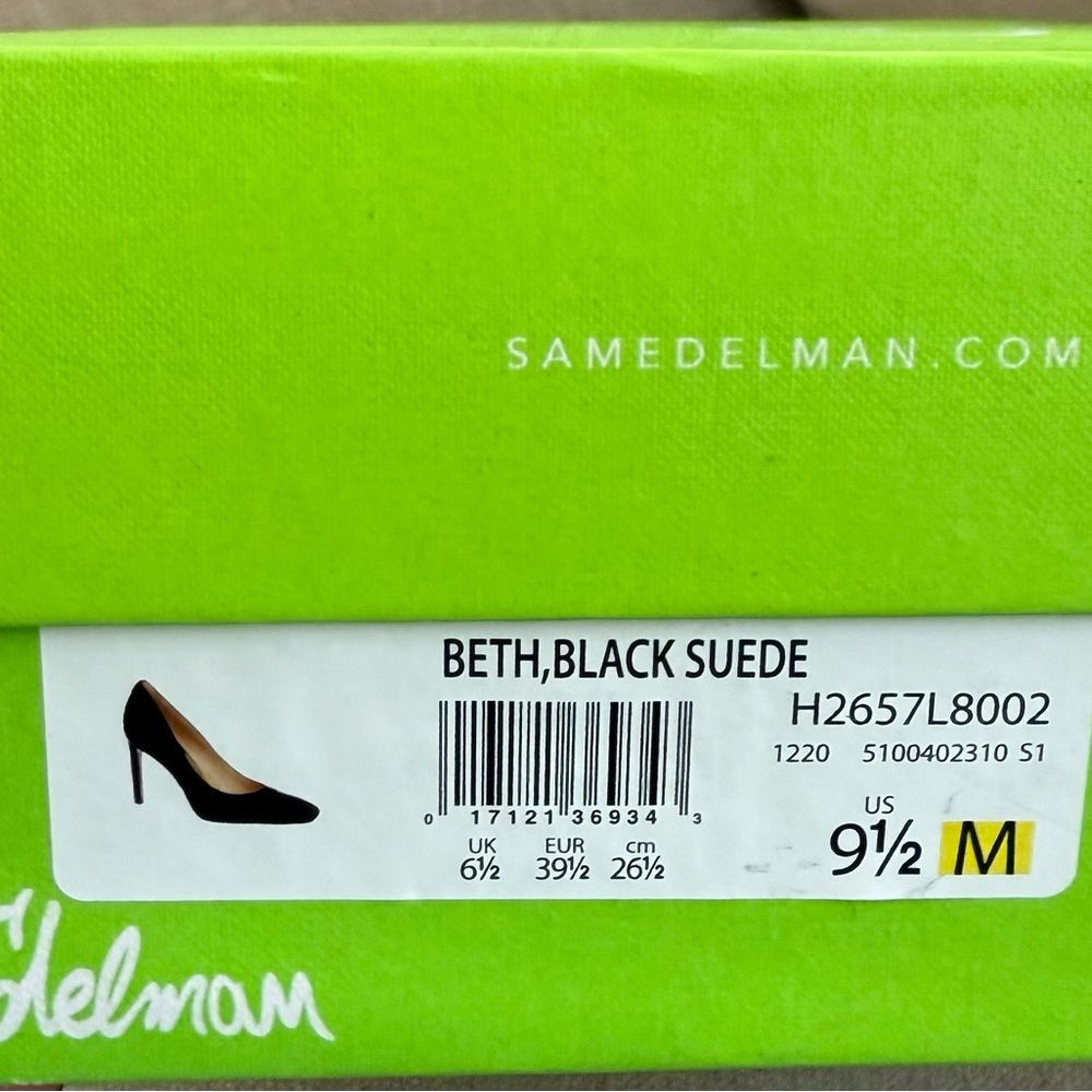 NEW Sam Edelman Black Suede Heels